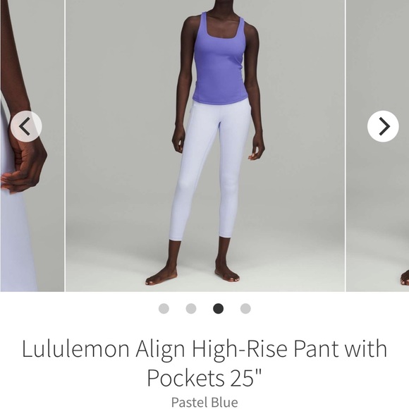 🆕 PASTEL BLUE - NWT lululemon align high-rise HR 25" pant with pockets size 6 - Picture 1 of 12
